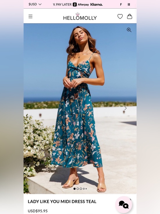 Hello Molly Dresses & Skirts - Hello Molly Dark Teal Floral Maxi Dress Skirt